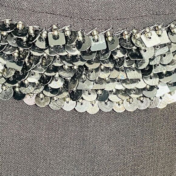 French Connection Black Fully Lined Buzzy Beaded Spaghetti Night Out Dress. NWT - Picture 8 of 10